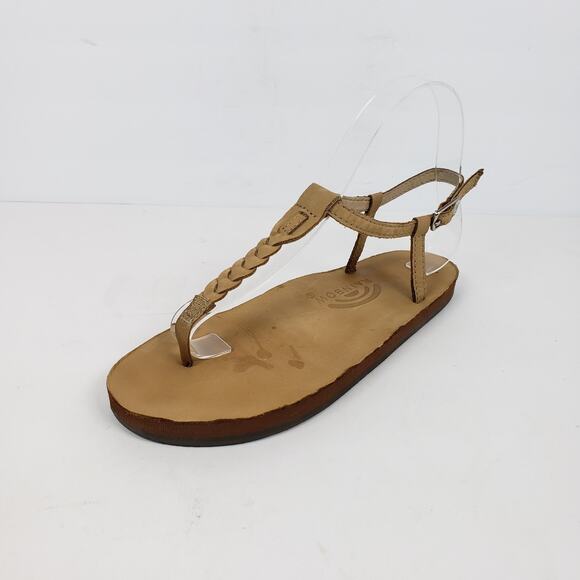 Rainbow T-Street Womens Size M 6.5-7.5 Brown Leather Casual Sandals 2647-1026 - Picture 2 of 12